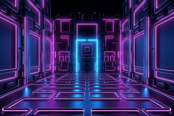 Download Illustration Tunnel Neon Background - Tunnel Collection