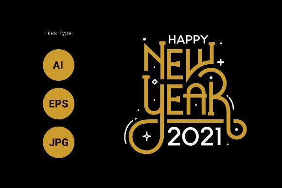 Download Hand Lettering Happy New Year 2021 - Happy Collection