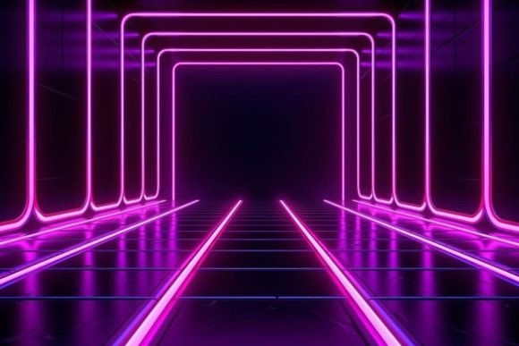 Download Neon Tunnel Neon Background - Tunnel Collection