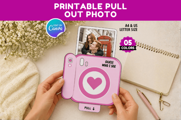 Download Printable Pull out Photo Card Canva - Premium Resources