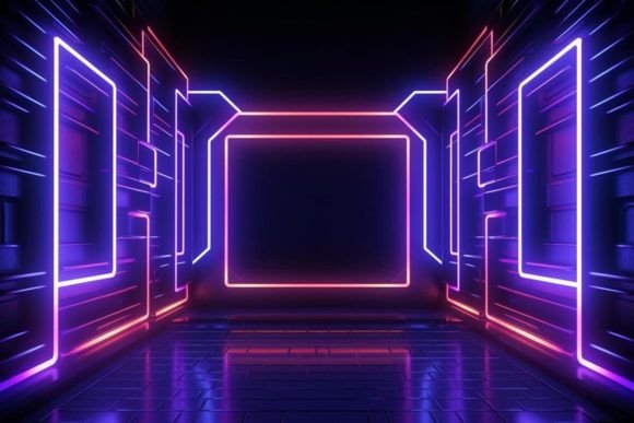 Download Illustration Tunnel Neon Background - Tunnel Collection