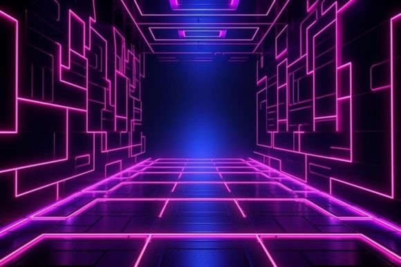 Download Illustration Tunnel Neon Background - Tunnel Collection