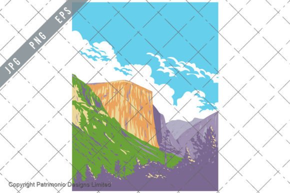 Download El Capitan from Wawona Tunnel WPA Art - Tunnel Collection