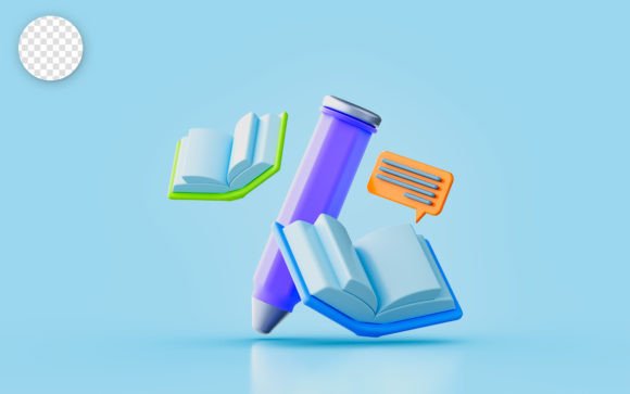 Download Pen Book Message Chat Sign 3d Render - Message Collection