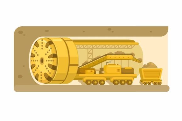 Download Tunnel Boring Machine Illustration - Tunnel Collection