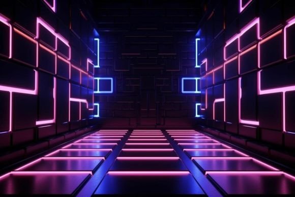 Download Illustration Tunnel Neon Background - Tunnel Collection