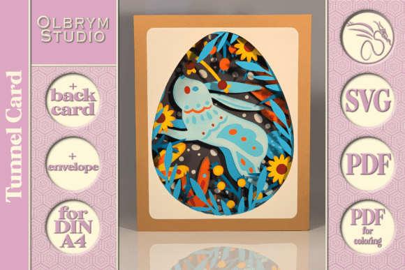Download Magic Forest Bunny 3D Tunnel Card SVG - Tunnel Collection