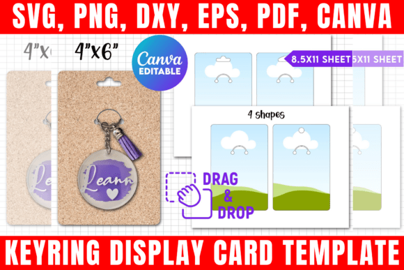Download Keyring Display Card Canva Template - Premium Resources