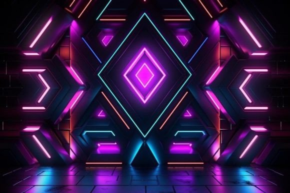 Download Illustration Tunnel Neon Background - Tunnel Collection