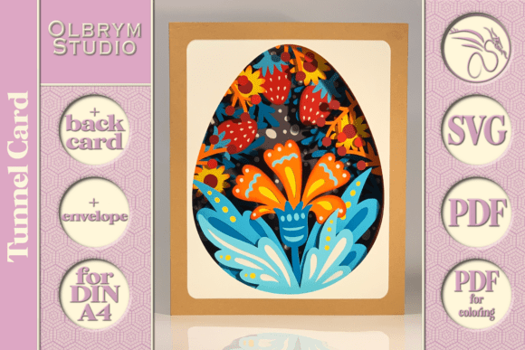 Download Forest Magic Flowers 3D Tunnel Card SVG - Tunnel Collection