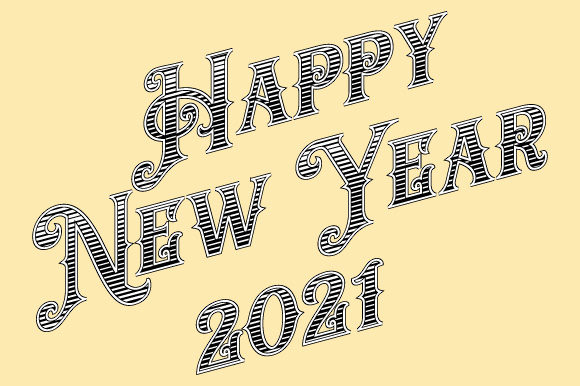 Download Happy New Year 2021 Retro Vintage Vector - Happy Collection