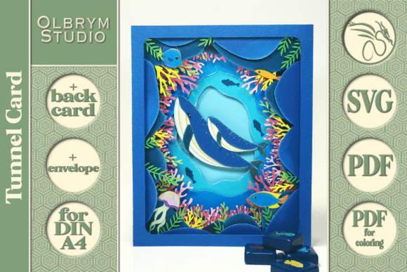 Download Whales 3D Tunnel Card - Tunnel Collection