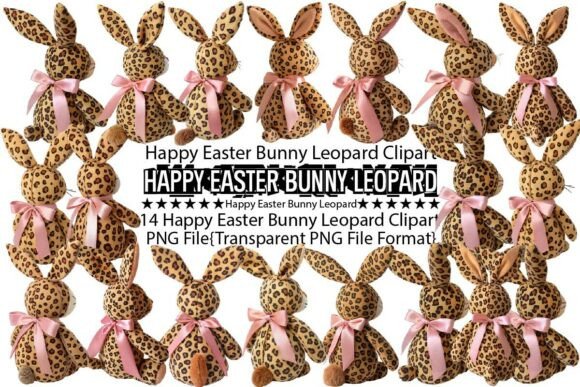 Download Happy Easter Bunny Leopard Png, Coquette - Happy Collection