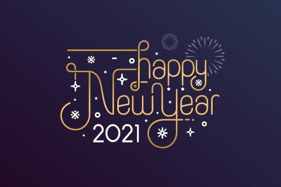 Download Happy New Year 2021 Lettering - Happy Collection