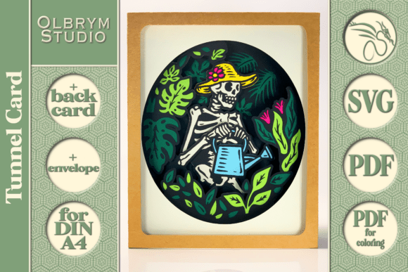 Download Skeleton Garden 3D Tunnel Card SVG - Tunnel Collection