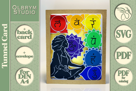 Download Yoga Chakras 3D Tunnel Card SVG - Tunnel Collection