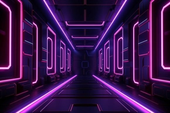 Download Illustration Tunnel Neon Background - Tunnel Collection